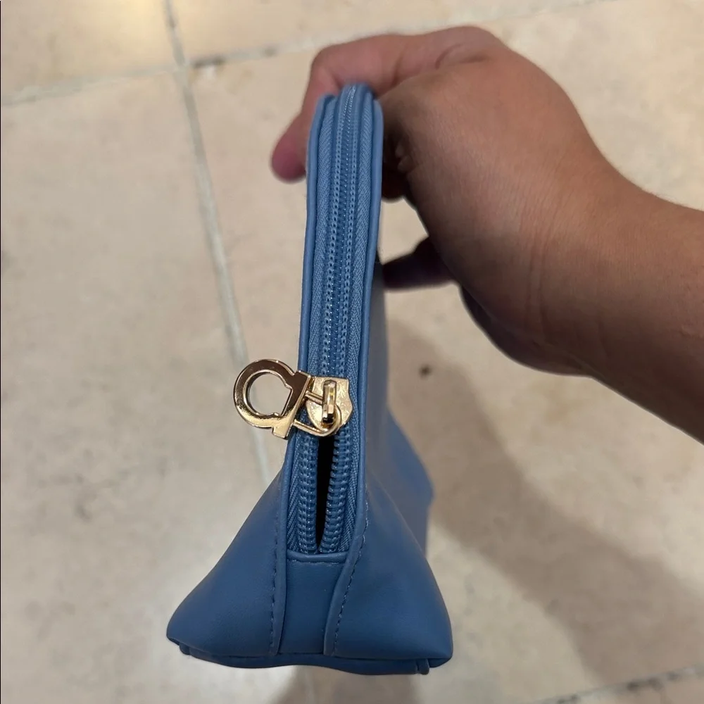 Salvatore Ferragamo Blue Cosmetic Bag